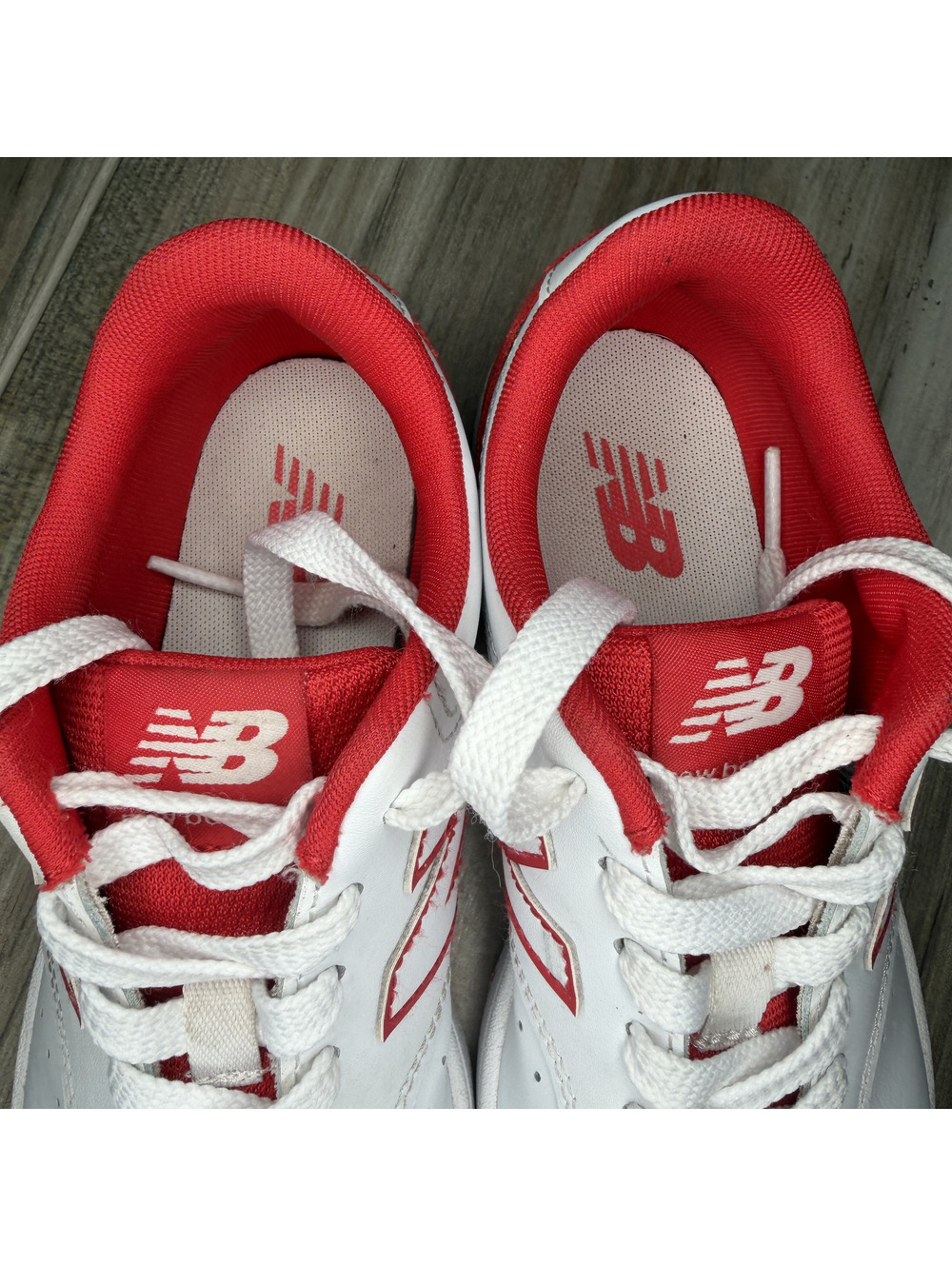 New Balance BB80 v1 Big Kids’ Lace-Up Sneakers, White/True Red Youth Sz 4 - Picture 8 of 9
